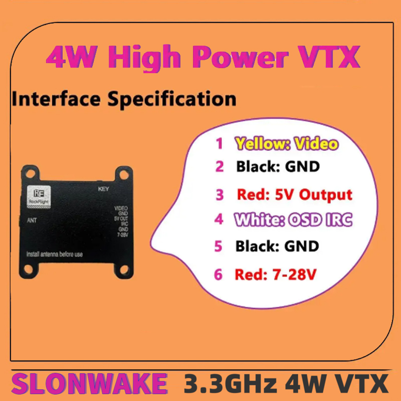 SLONWAKE FPV 3.3G 16CH 4000mW  - Drone Antenna บทวิจารณ์และราคา