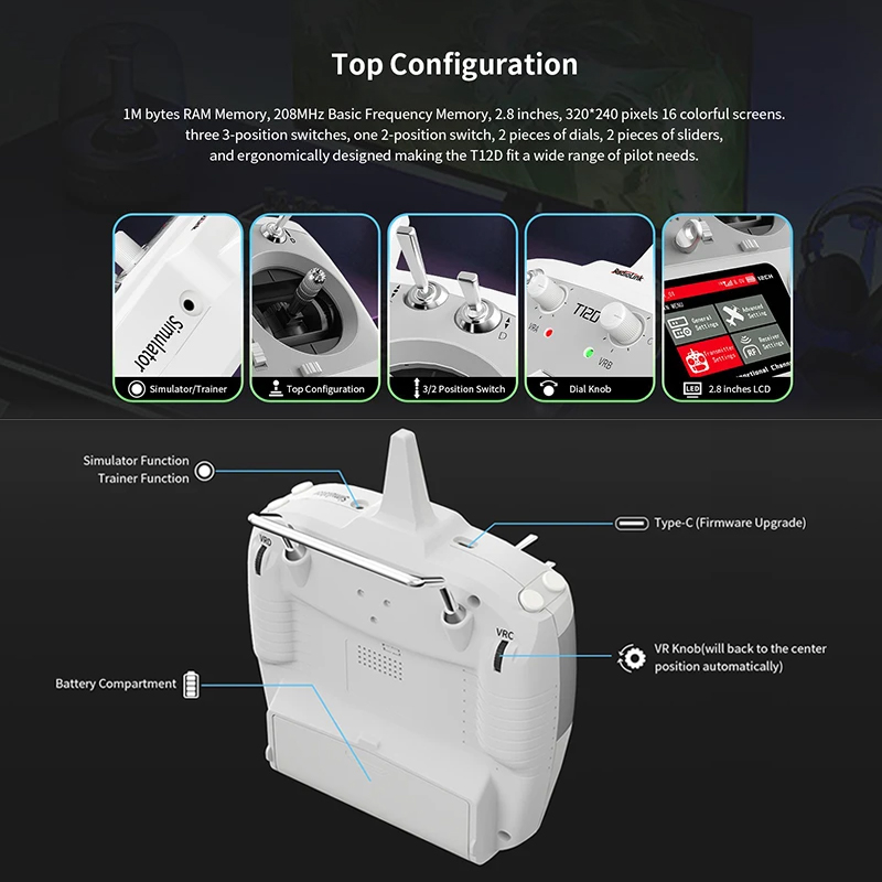 RadioLink T12D 12-Channel 2.4G - Drone Receiver บทวิจารณ์และราคา