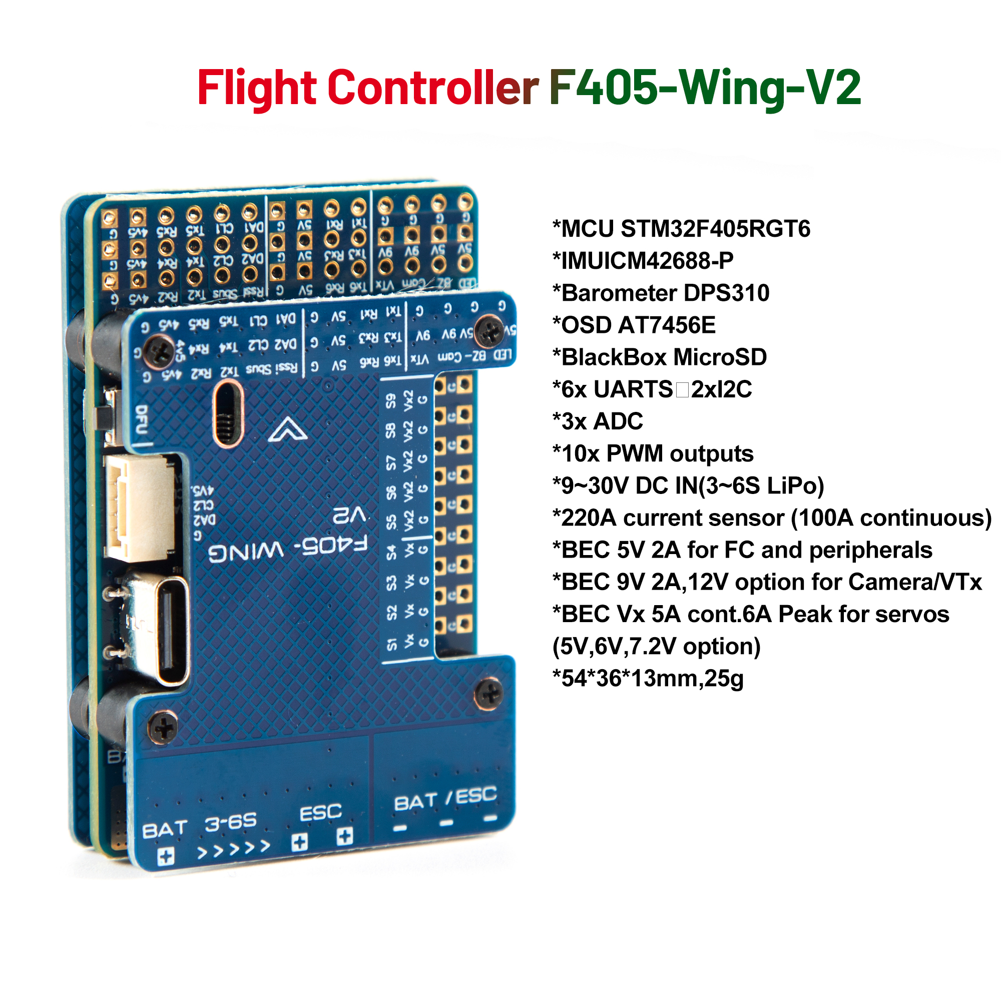 F405 WING V2 FC Flight Control - Drone Flight Controller บทวิจารณ์และราคา