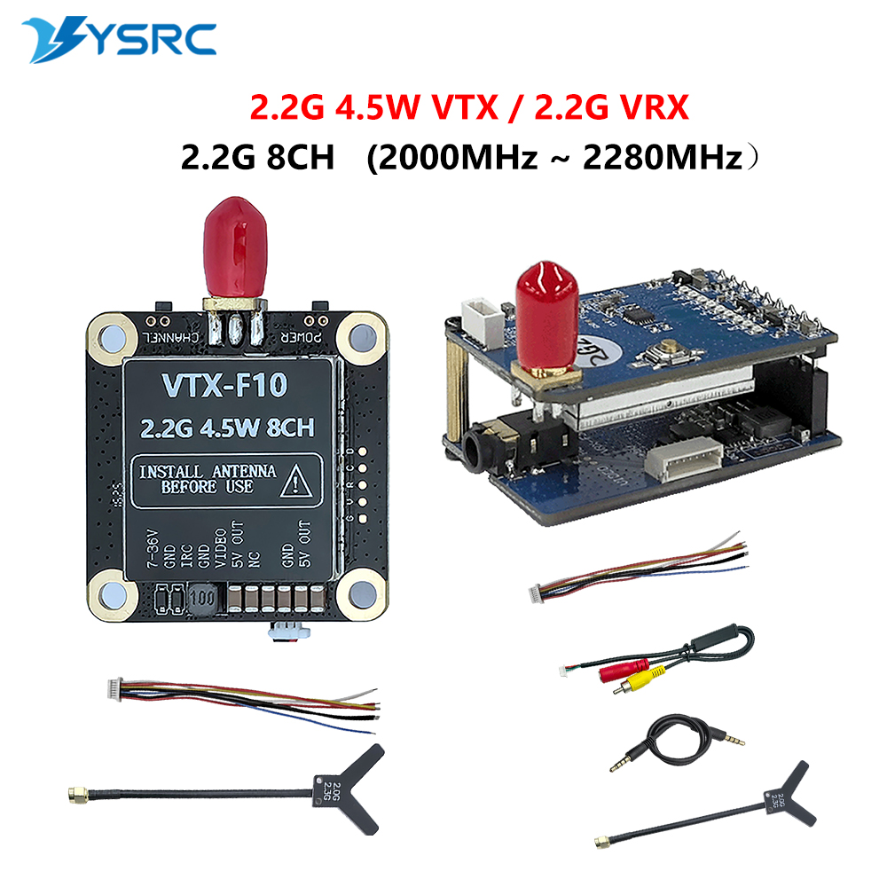 2.0-2.2G 4.5W VTX 8CH FPV Vide - Drone Transmitter บทวิจารณ์และราคา