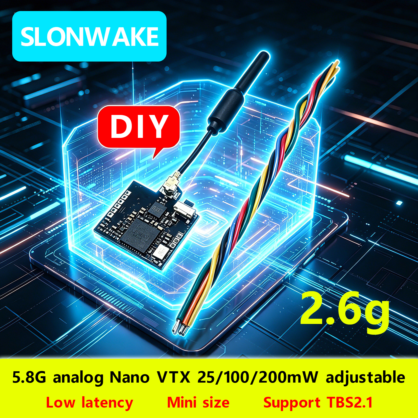 SLONWAKE Nano 5.8G 48CH 200mW  - Drone Transmitter บทวิจารณ์และราคา