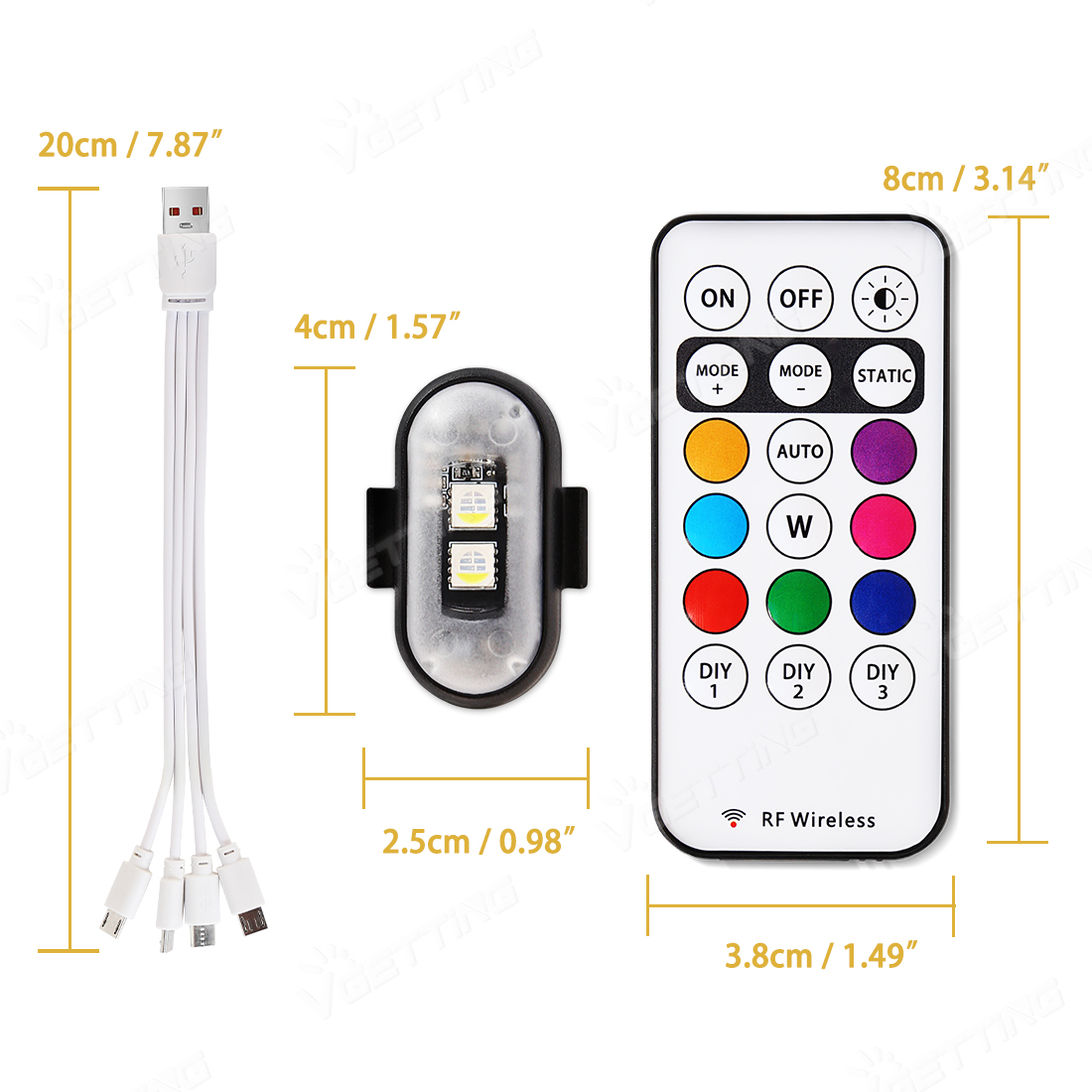 4Pcs Mini Drone Strobe Light 8 - Drone Led Light บทวิจารณ์และราคา