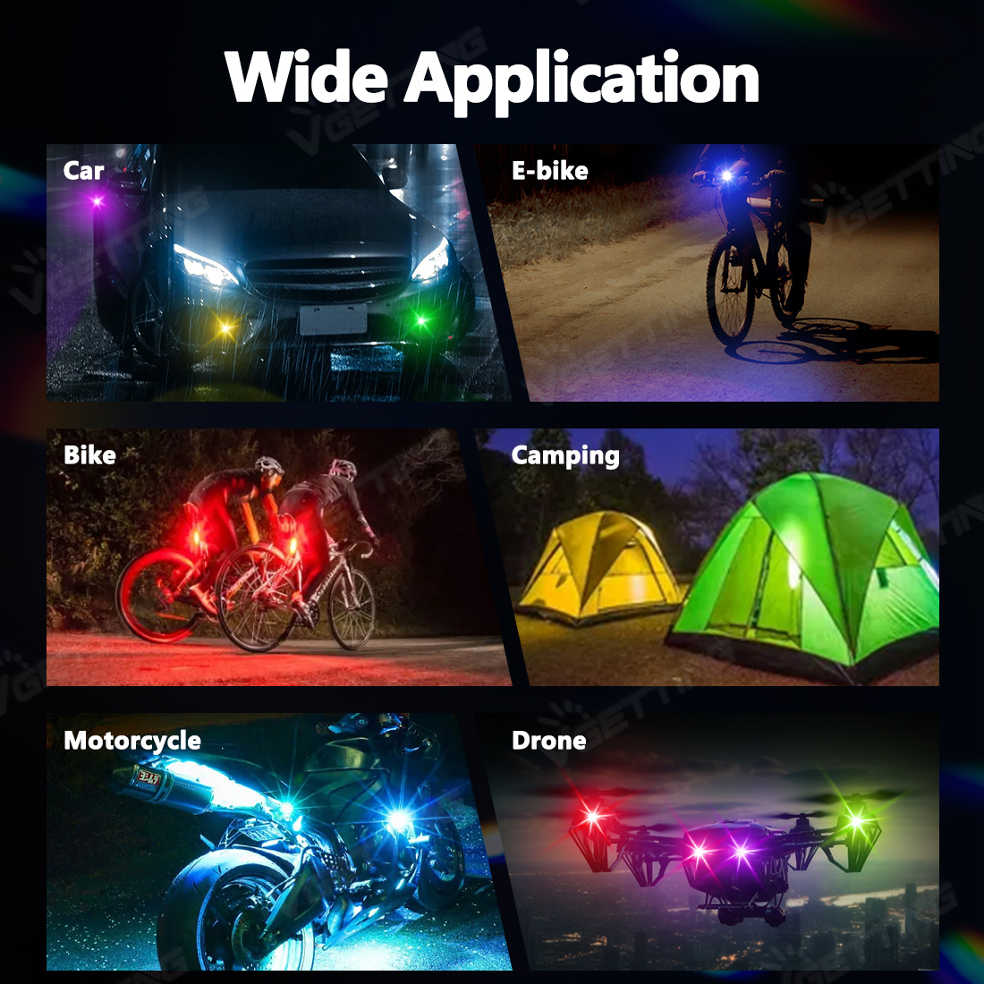4Pcs Mini Drone Strobe Light 8 - Drone Led Light บทวิจารณ์และราคา
