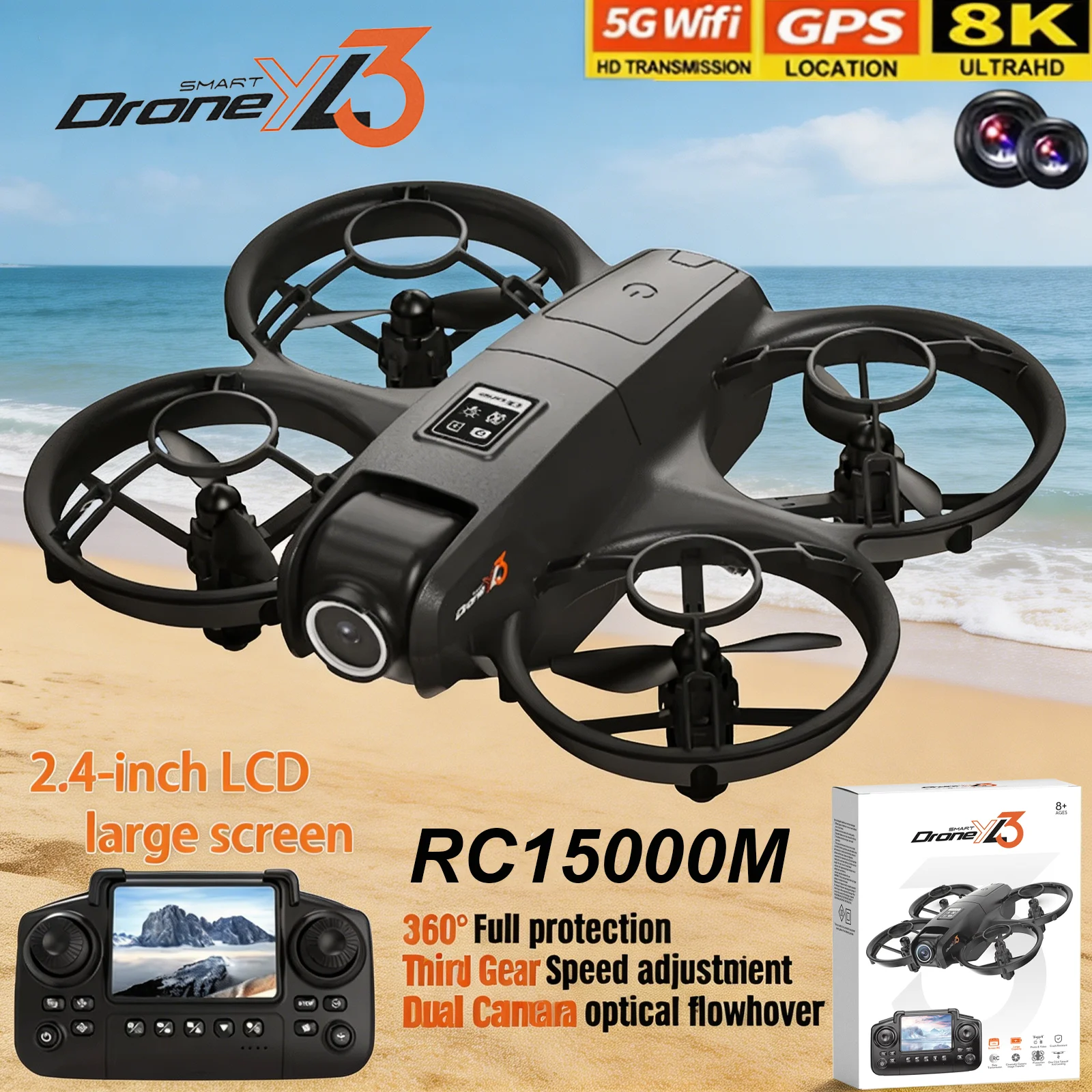 New YL3 RC Drone 8K 1080P Wide - Drone Gps Mount บทวิจารณ์และราคา