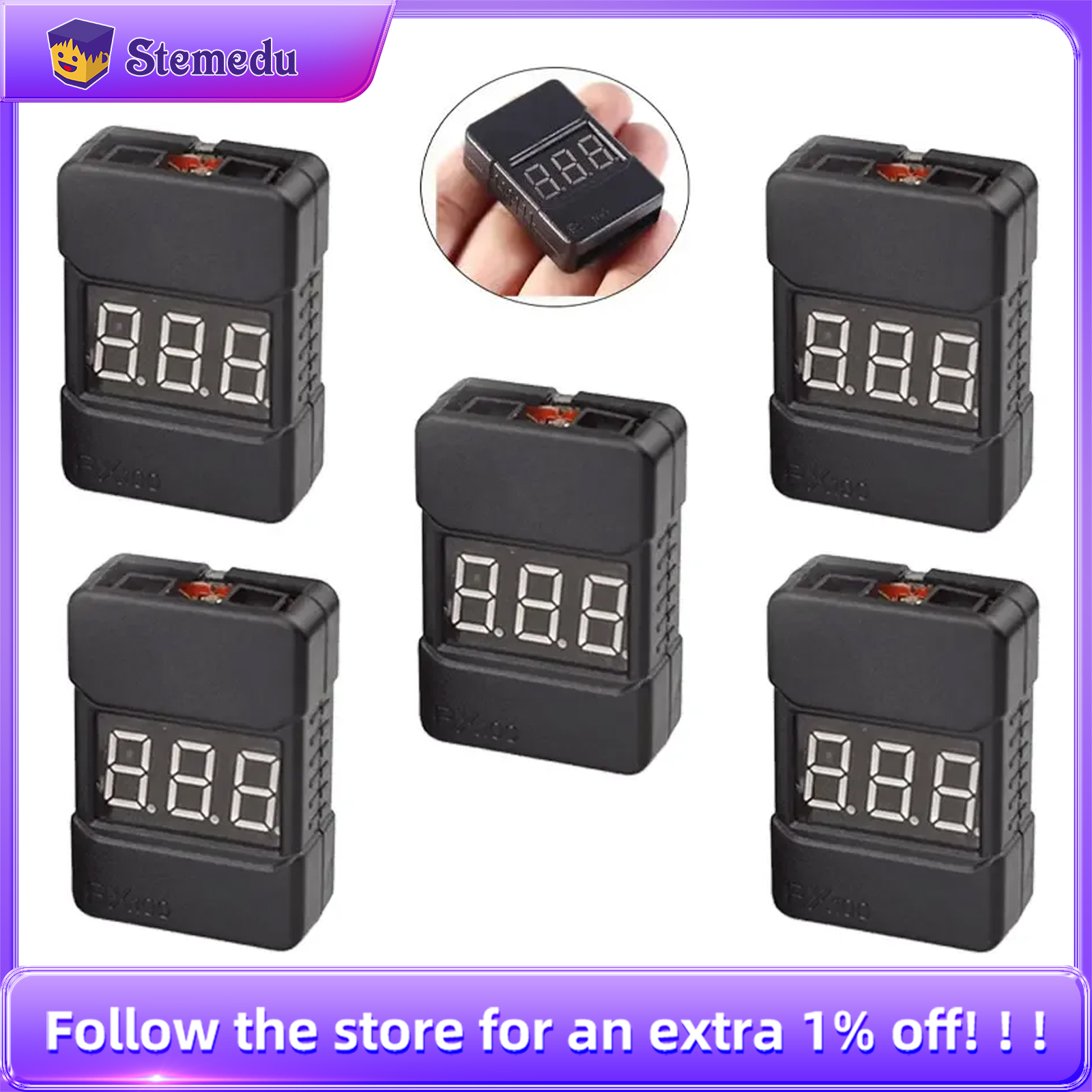BX100 1-8S Lipo Battery Voltag - Drone Buzzer บทวิจารณ์และราคา