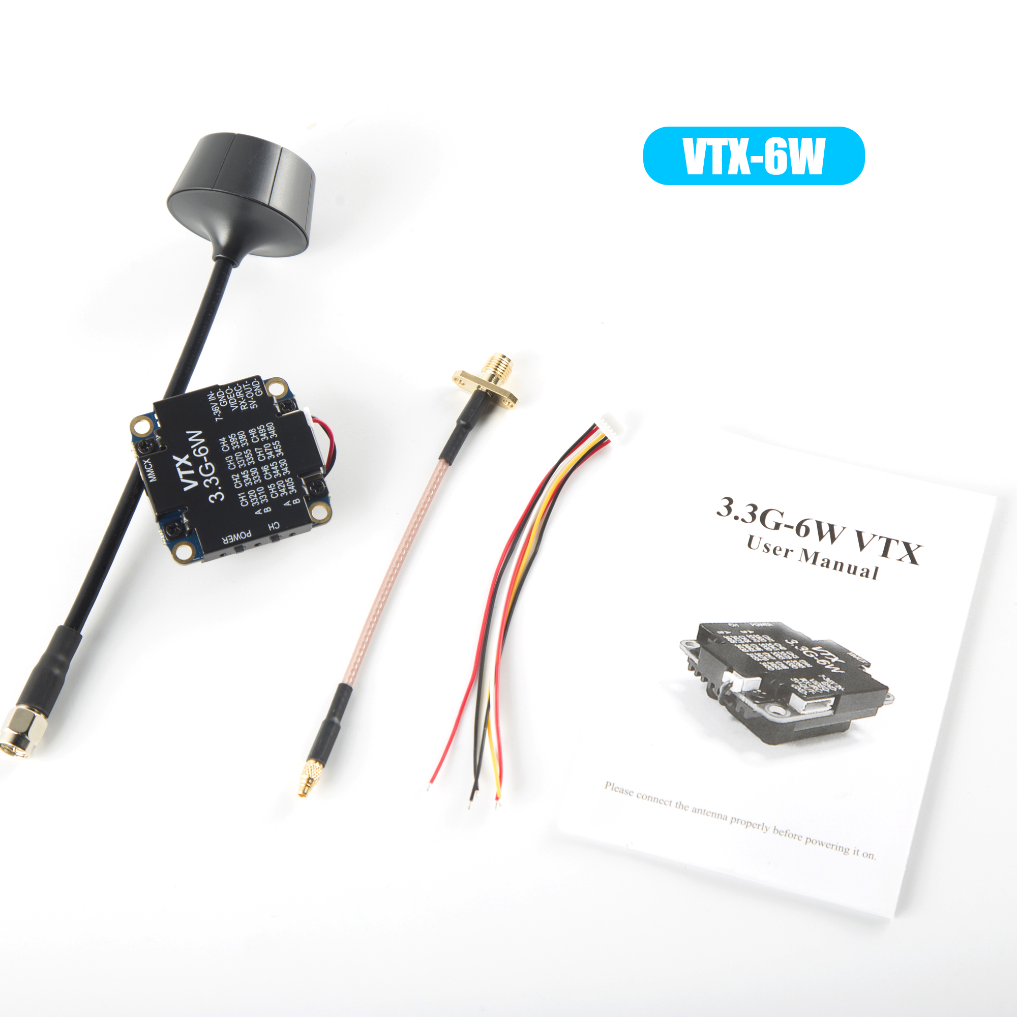 FPV Video Transmitter 3.3G 6W  - Drone Transmitter บทวิจารณ์และราคา